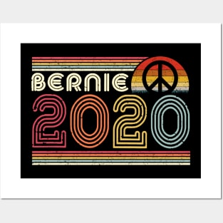 Bernie 2020 Peace Vintage Bernie Sanders Hippie Shirt Posters and Art